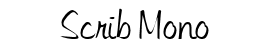 Choose Scrib Font